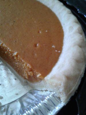 Pumpkin pie: crust isn't baked enough :-(