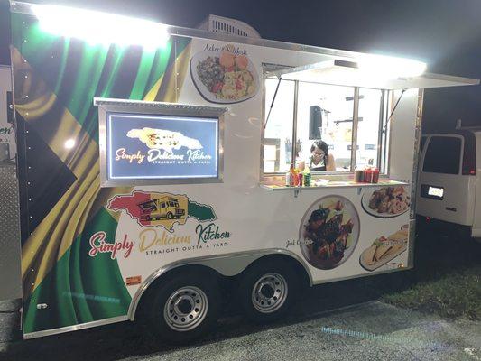 Jamaican food trailer