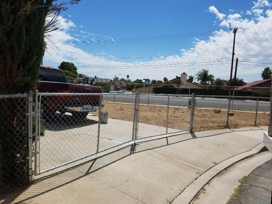 4feet high chain link with a double gate