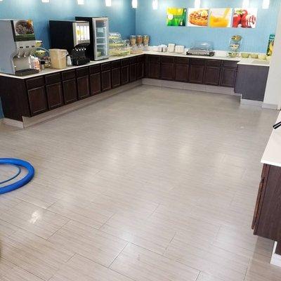 Commercial property tile cleaning