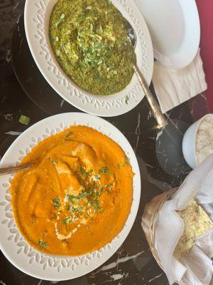 Butter chicken and palek panee DELICIOUS!!