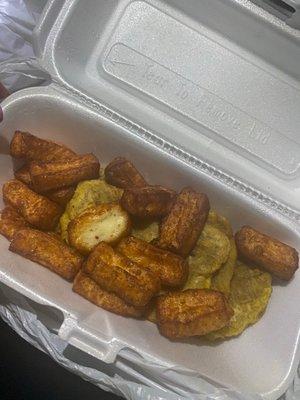 Queso Frito con Tostones