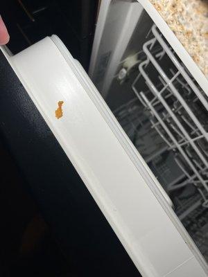 Food particles in dishwasher