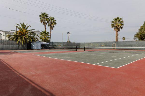 Tennis courts where the Academy tennis team practices and plays.