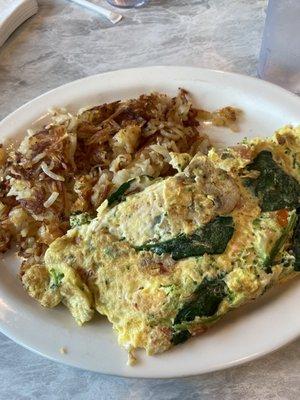 Veggie Omelette with Homefries