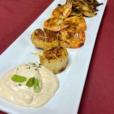 Southwestern Shrimp and Scallops "en Brochette"