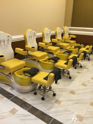 Divas in training pedicure room! Let us host their birthday party!