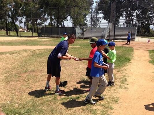 Fresno State shortstop Ryan Dobson stops by Summer Camp to sign autographs and train with Coach Rod