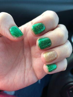 St Patrick's Day nails