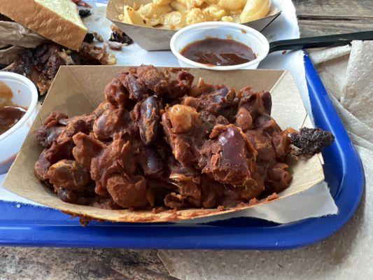 Could you even serve baked beans that are dried up probably from sitting for a very long time.