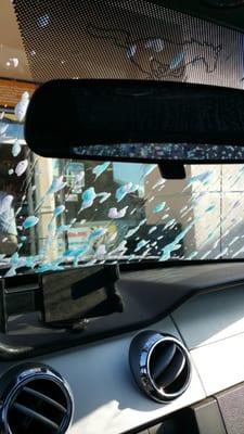 Car wash stopped working after it sprayed the soap! My lucky day!!