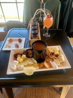 Valentines week chocolate fondue lunch.