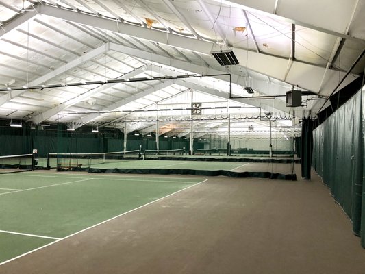 10 indoor tennis courts