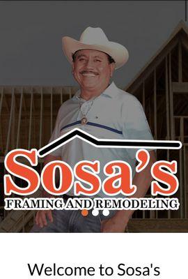 Sosas framing and remodeling logo