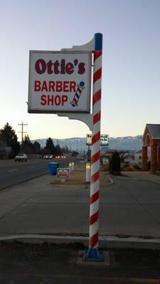 Sign in front of shop