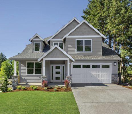 Clopay Bridgeport™ Steel Insulated recessed panel steel garage doors.