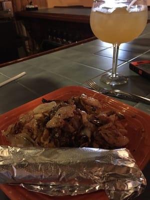 Fajita lunch bowl and top shelf margarita !