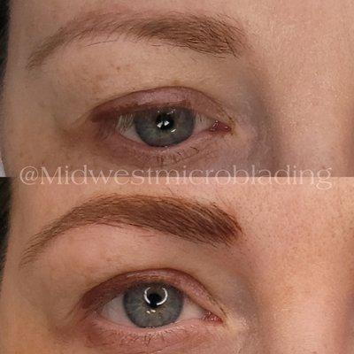 Natural brow look with #Microblading!