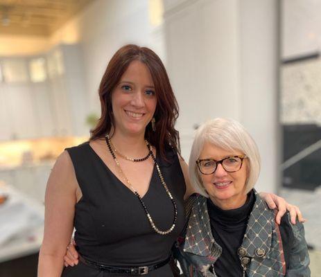 One of our fantastic Designers! Dina with her mom. Grand Opening 11/7/19