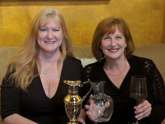 Winners of the 2018 US Open of Wine Tasting, Kristen & Lisa, our Somms