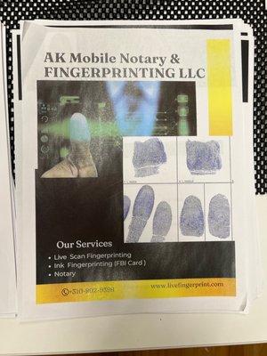 Fingerprinting services