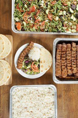 Lamb Adana Kebab Catering Tray & Per Person