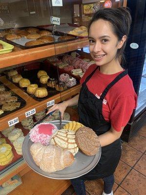 Fresh baked bread. Friendly staff