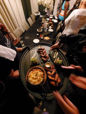 More! Mac and cheese, wings and crabcakes.  So delicious