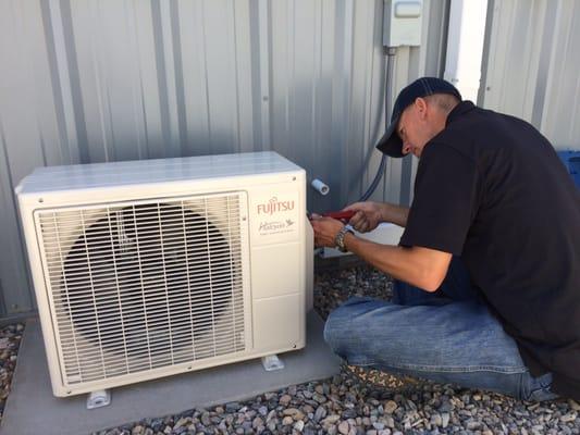 Steve starting up a brand new Fujitsu install.