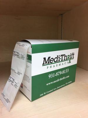 Know someone who can't remember to take their meds? We offer medication adherence packaging--Medi-Thrift Med-Packs as a Free Service.