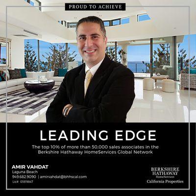 As a Leading Edge Society award winner, proud to be recognized in the top 10% of more than 50,000 sales associate in the Berkshire Hathaway!