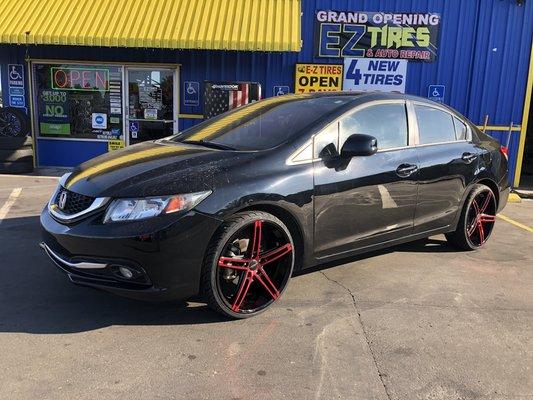 20" on a 2015 civic