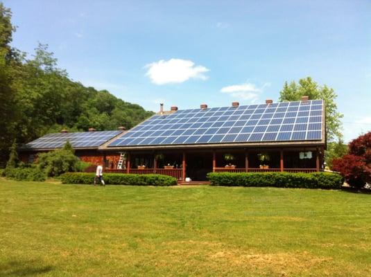 A large rooftop solar energy system for a local coffee company