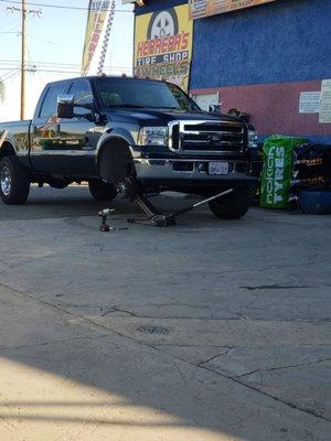 Herrera's Tire taking care of my truck