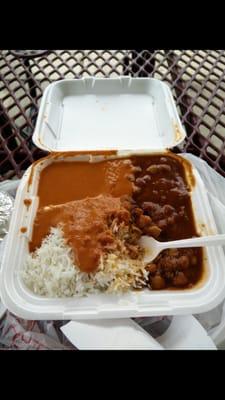 Pindi chana and butter chicken (I asked for no chicken chunks, sauce only)