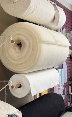 Cotton, cotton-blend, and wool batting for all your quilting projects!