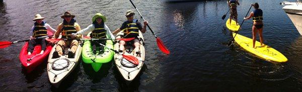 Kayaks, Paddle Boards, Hydro Bikes, Pontoon Boats, Tritoon Boats, Center Consoles and Deck Boats