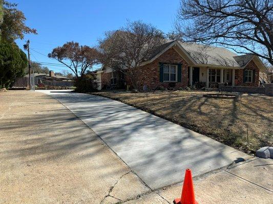 Concrete Driveway extension