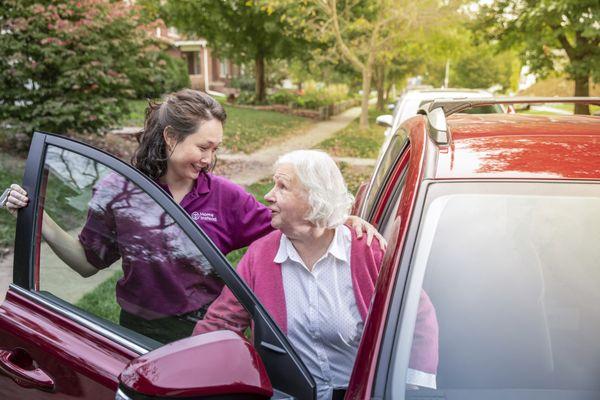 When driving oneself isn't an option anymore, escorted transportation from HomeInstead keeps seniors connected to their community.