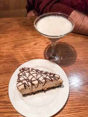 Dessert with a chocolate martini