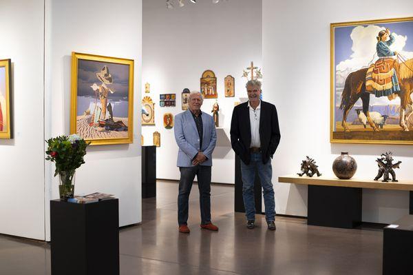 Artists Dennis Ziemienski and Billy Schenck during their 2022 exhibition