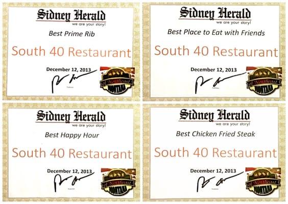 Every few years the Sidney Herald conducts a "best of" survey. We are very proud of our results.