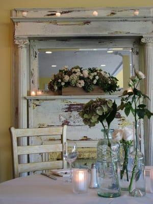 Mantle- perfect backdrop for the sweetheart table