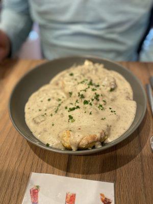 Biscuits and gravy... yummy