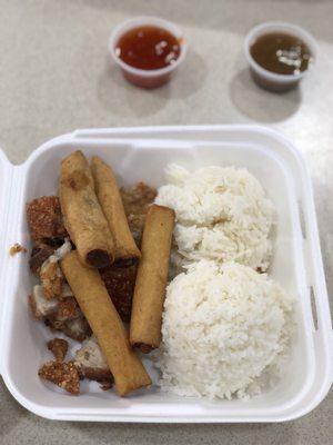 Crispy bagnet and lumpia shanghai