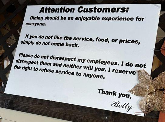 Customer Service motto