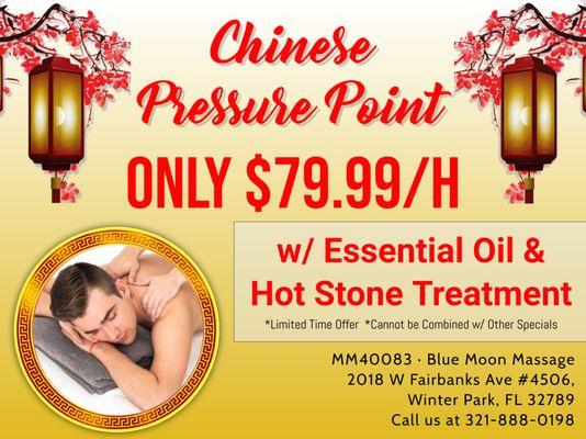 Chinese Pressure Point ONLY $79.99/h