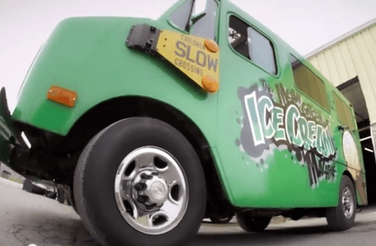 Rent an Ice Cream truck today in NAshville - Mean Green Ice Cream Machine - 615.212.5151