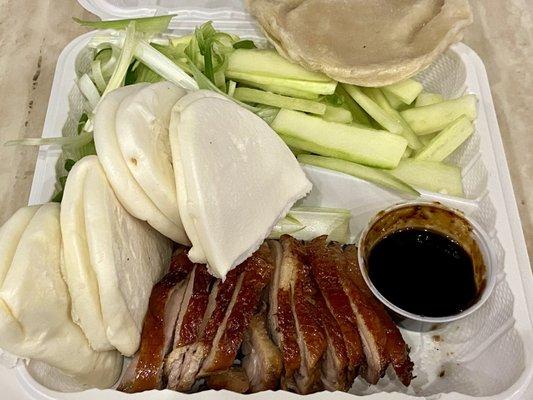 Single portion order of Peking Duck ($14) came with plenty of scallions, cucumbers, pancakes and buns.