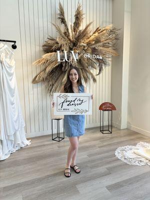 I said yes to my dress at Luv Bridal!